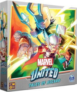 cmon marvel united tales of asgard expansion | tabletop miniatures game | strategy game | cooperative game for adults and kids | ages 14+ | 1-4 players | average playtime 40 minutes | made by cmon