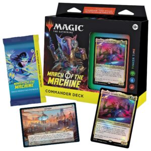 magic: the gathering march of the machine commander deck - tinker time (100-card deck, 10 planechase cards, collector booster sample pack + accessories)