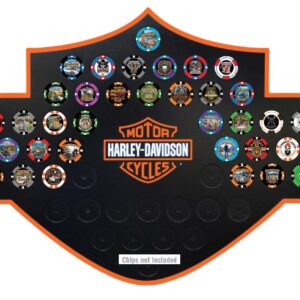 Harley-Davidson Bar & Shield Poker Chip Collector's Magnetic Frame 48 Count