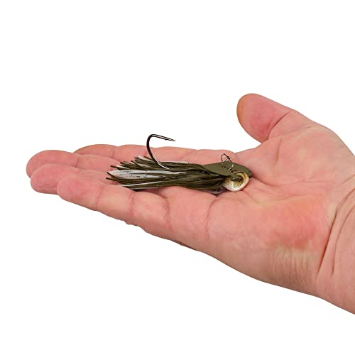 Berkley SlobberKnocker Fishing Jig, Green Pumpkin Shad, 3/8 oz