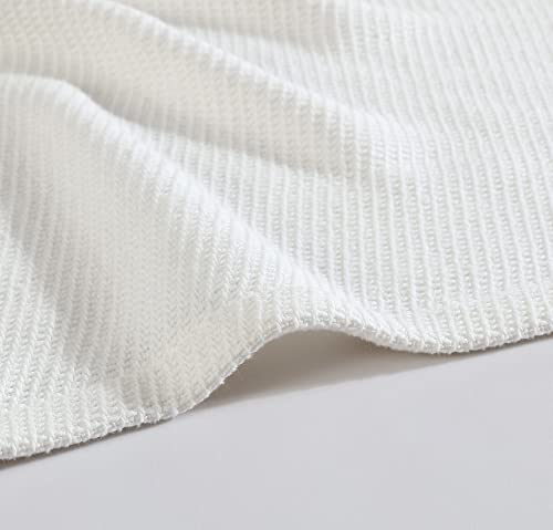 Eddie Bauer- King Blanket, Solid Reversible Cotton Bedding, Home Decor for All Seasons (Textured Twill White, King)