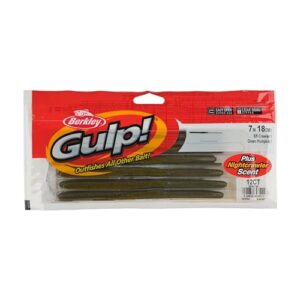 Berkley Gulp! SR Crawler Fishing Soft Bait, Green Pumpkin, 7"