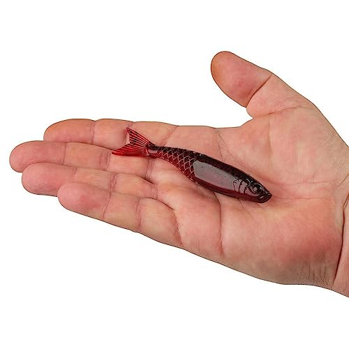 Berkley PowerBait PowerStinger Fishing Soft Bait, Ghost Red Craw, 4 1/4"