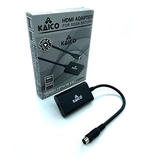 Kaico SEGA Saturn 1080p HDMI Adapter - for use with Sega Saturn - Supports S Video Output – Supports PAL and NTSC Consoles – Aspect Ratio Switch for 16:9 or 4:3