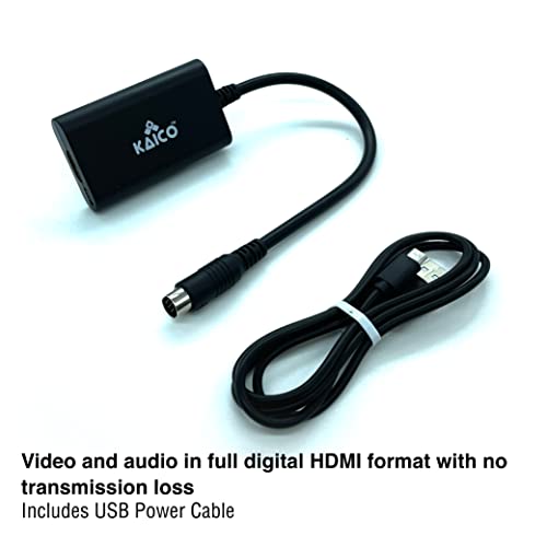 Kaico SEGA Saturn 1080p HDMI Adapter - for use with Sega Saturn - Supports S Video Output – Supports PAL and NTSC Consoles – Aspect Ratio Switch for 16:9 or 4:3