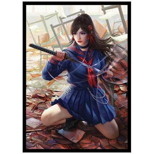 Fantasy North - Yumiko - Classroom Chaos - 100 Smooth Matte TCG Trading Card Sleeves - Fits Magic MTG Commander Pokemon and Other Card Games - Playing Card Sleeves