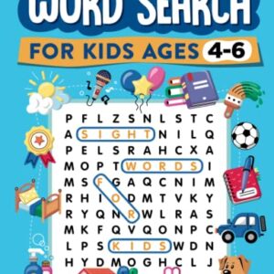 Word Search for Kids Ages 4-6: Sight Words for Kids