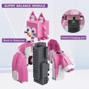 Mould King Technical STEM Projects Robots Animal Robot Fox Toy Building Toys with RC Robot Building Blocks Toy, Remote Control Building Blocks Robot Toys Gifts for Age 8+ and Adults Dark Pink(438 PCS)