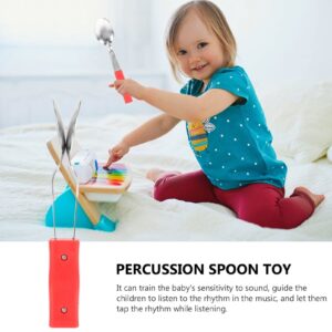 5pcs Spoon Castanets Funny Percussion Toy Kid Performance Instrument Music Education Toys Percussion Playthings Musical Instrument Musical Education Toy Music Toy Kid Musical Spoon