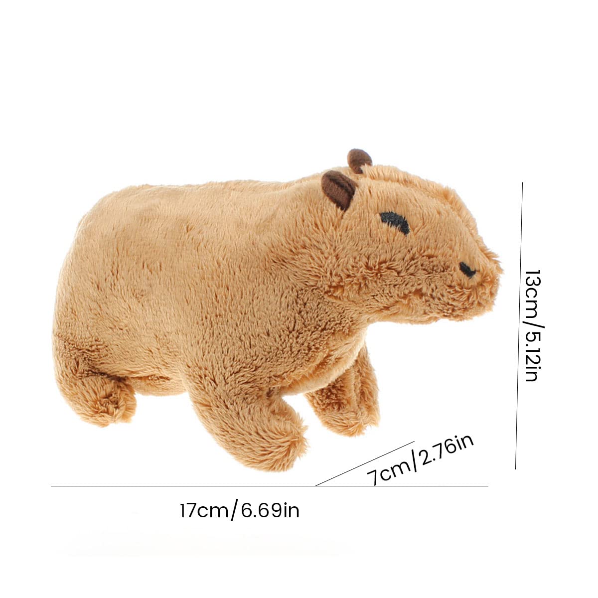 Eummy Capybara Plush Toy, Capybara Stuffed Animal, Cartoon Brown Capybara Plushie Soft Small Stuffed Cute Plushies Wild Animals Capybara Birthday Valentines Day Decorations Giving for Kids/Her