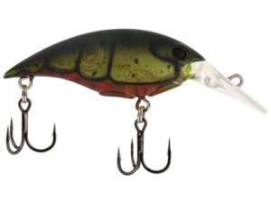 berkley money badger fishing lure, ghost green craw, 1/3 oz, 2.5in | 6.25cm, hybrid baitfish-crayfish design, patented flashdisc technology, equipped with sharp fusion19 hooks