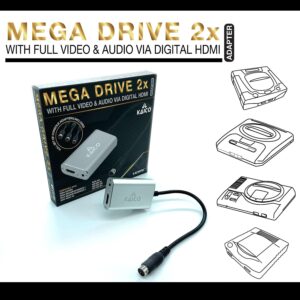 Kaico SEGA Saturn 2X Line Doubler & SEGA Genesis HDMI Adapter - for Megadrive, SNK Neo Geo, Sega Genesis, Sega Saturn Console - Supports RGB and Composite Output - All in One 2X Line Doubler HDMI