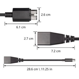 CERRXIAN 0.5ft Power Supply for Xbox 360 to Xbox 360 Slim Replacement Power Conversion Cable(360-s)