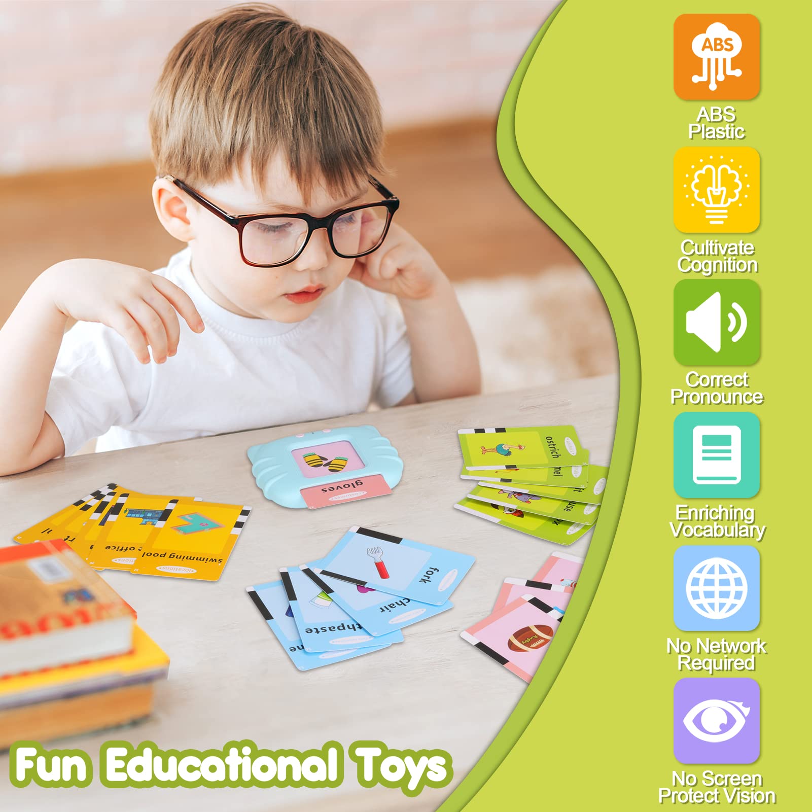 Toddler Toys Age 2-4, Autism Sensory Toys for Autistic Children, Pocket Speech for Toddlers, 384 Preschool Education Sight Words Talking Flash Cards - ABC Learning Toys for 2+ Years Old Girls & Boys