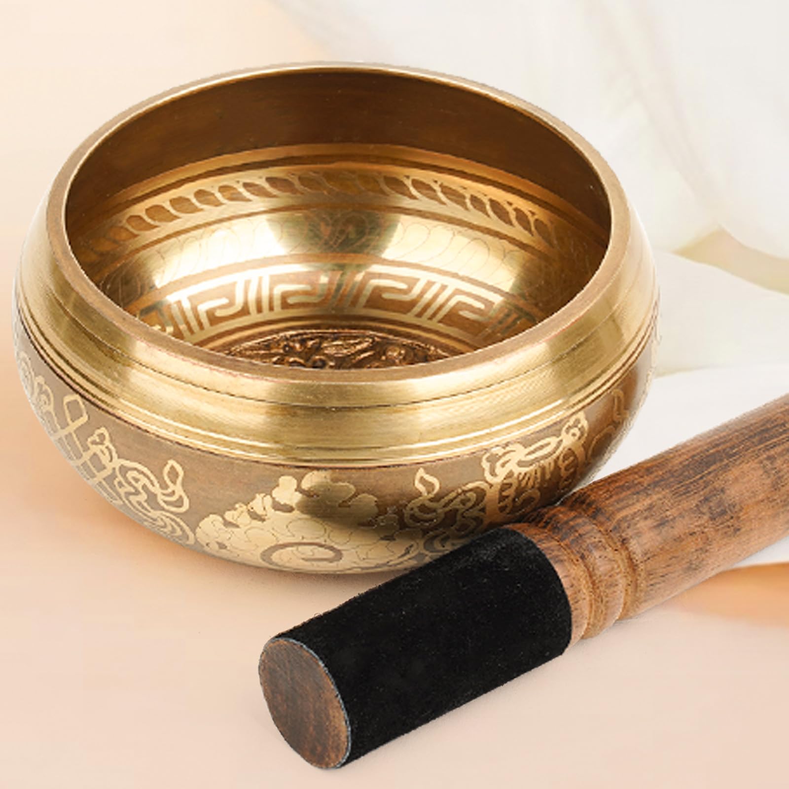 Singing Bowl Mallet 100% Hand-Sculpture in Nepal Tibetan Singing Bowl Wooden Mallet Striker Sound Bowl Stick Meditation Accessories for Meditation Yoga Relaxation Healing Gifts