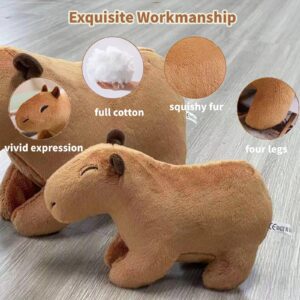 Eummy Capybara Plush Toy, Capybara Stuffed Animal, Cartoon Brown Capybara Plushie Soft Small Stuffed Cute Plushies Wild Animals Capybara Birthday Valentines Day Decorations Giving for Kids/Her