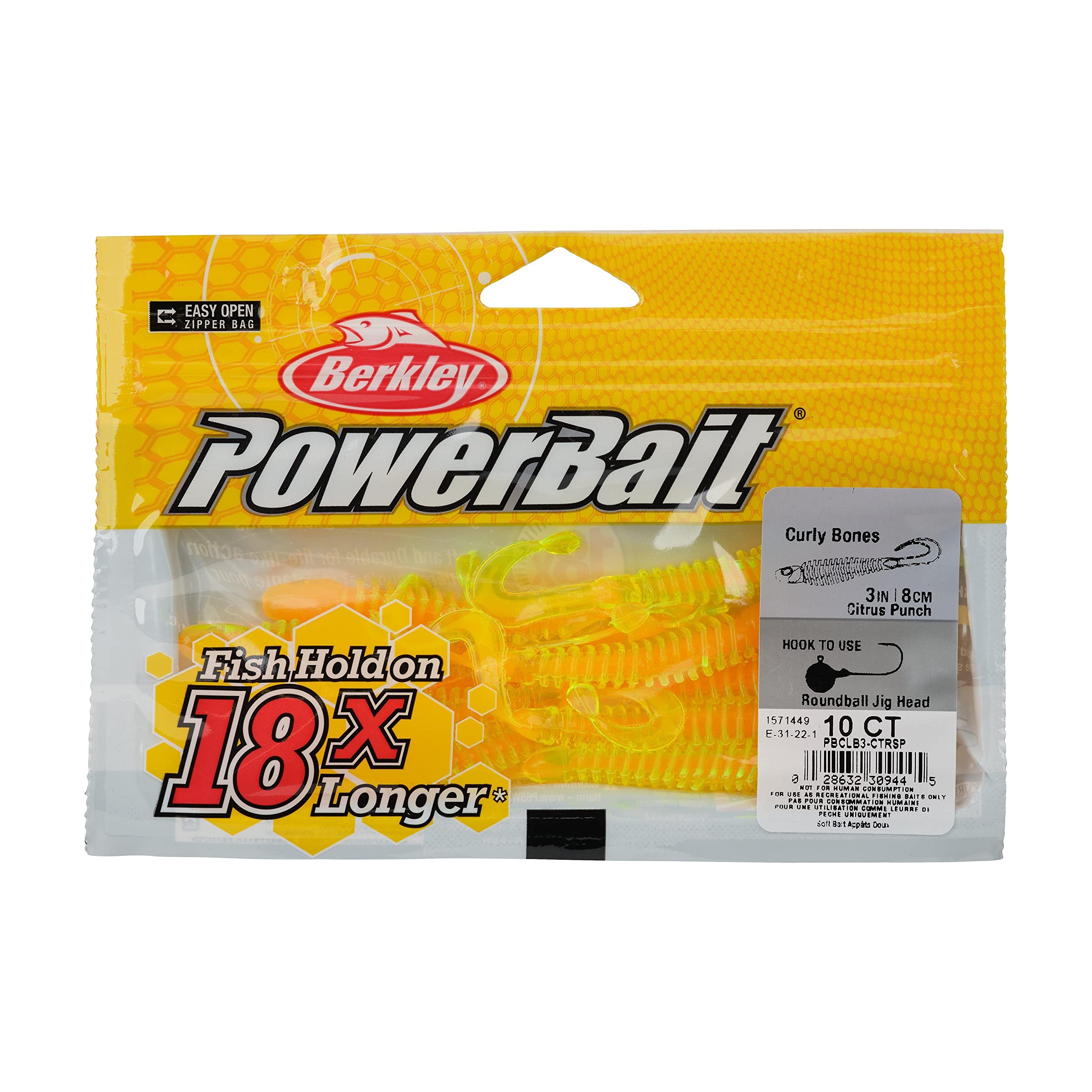 Berkley PowerBait Curly Bones Fishing Soft Bait