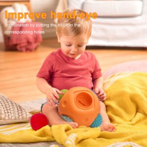 ROHSCE 12 Pcs Sensory Balls Kit, Montessori Toys for Babies 3 Months+, Educational Toys for Babies 6-12 Months, Textured Multi Ball Set