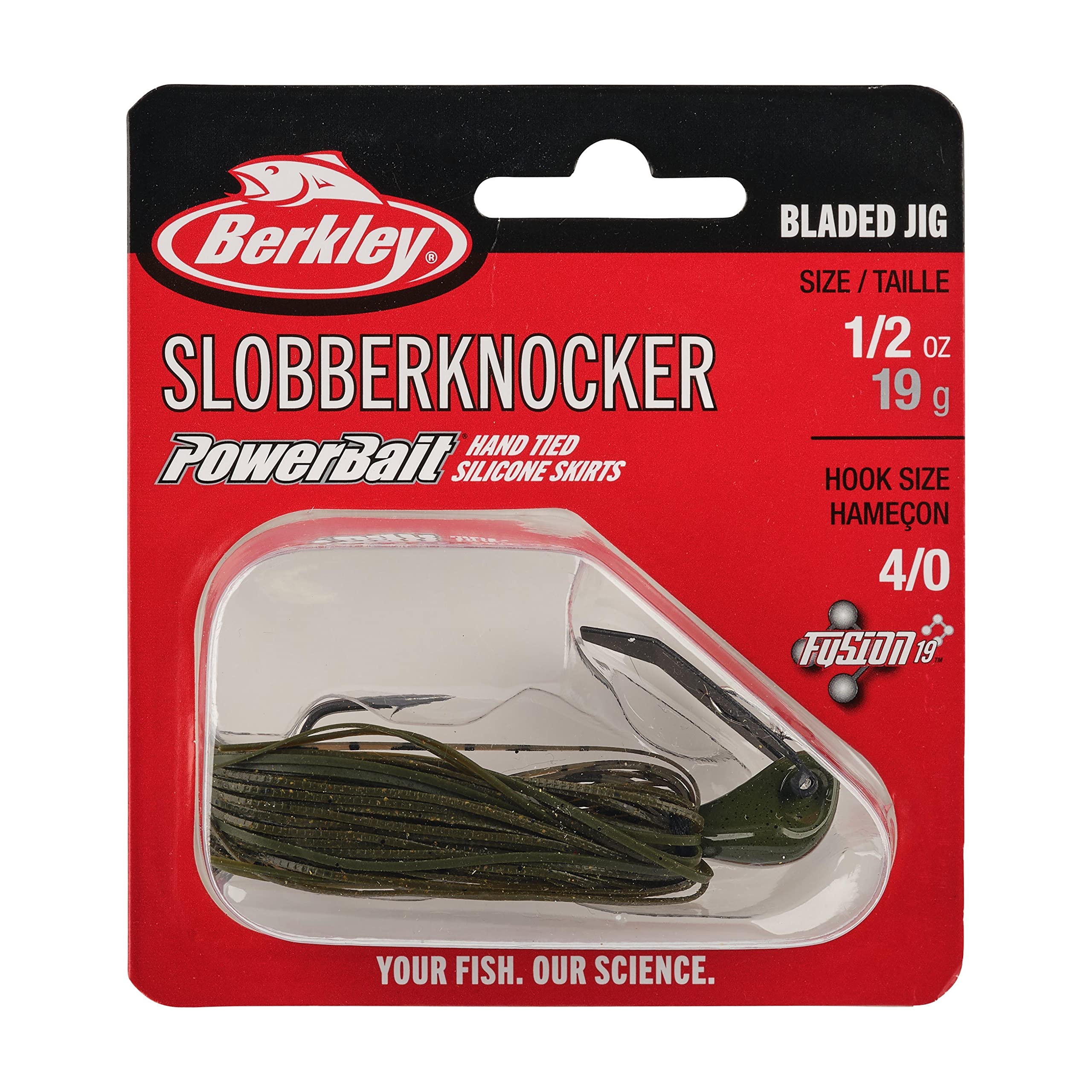 Berkley SlobberKnocker Fishing Jig, 1/2 oz, Green Pumpkin