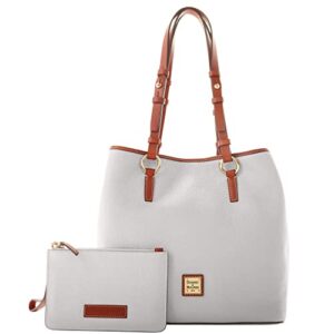 Dooney & Bourke Handbag, Pebble Grain Briana With Pouch Shoulder Bag - White