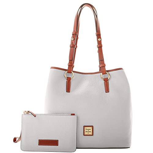 Dooney & Bourke Handbag, Pebble Grain Briana With Pouch Shoulder Bag - White