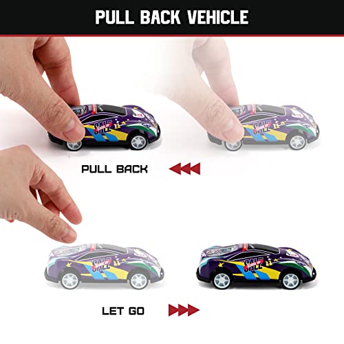 Aomola Pull Back Car Toys for Toddlers Kids 3, 40 Pack Colorful Mini Diecast Race Cars with Play Mat (Storage Bag), Birthday Gift for Boys and Girl 3 4 5 6 7 8 Years Old