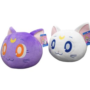 Sailor Moon Luna Mochi Ball Plush Stuffed Animal - 14" Cute, Collectable and Cuddly Toy Character - Ultra-Soft Polyester Fabric