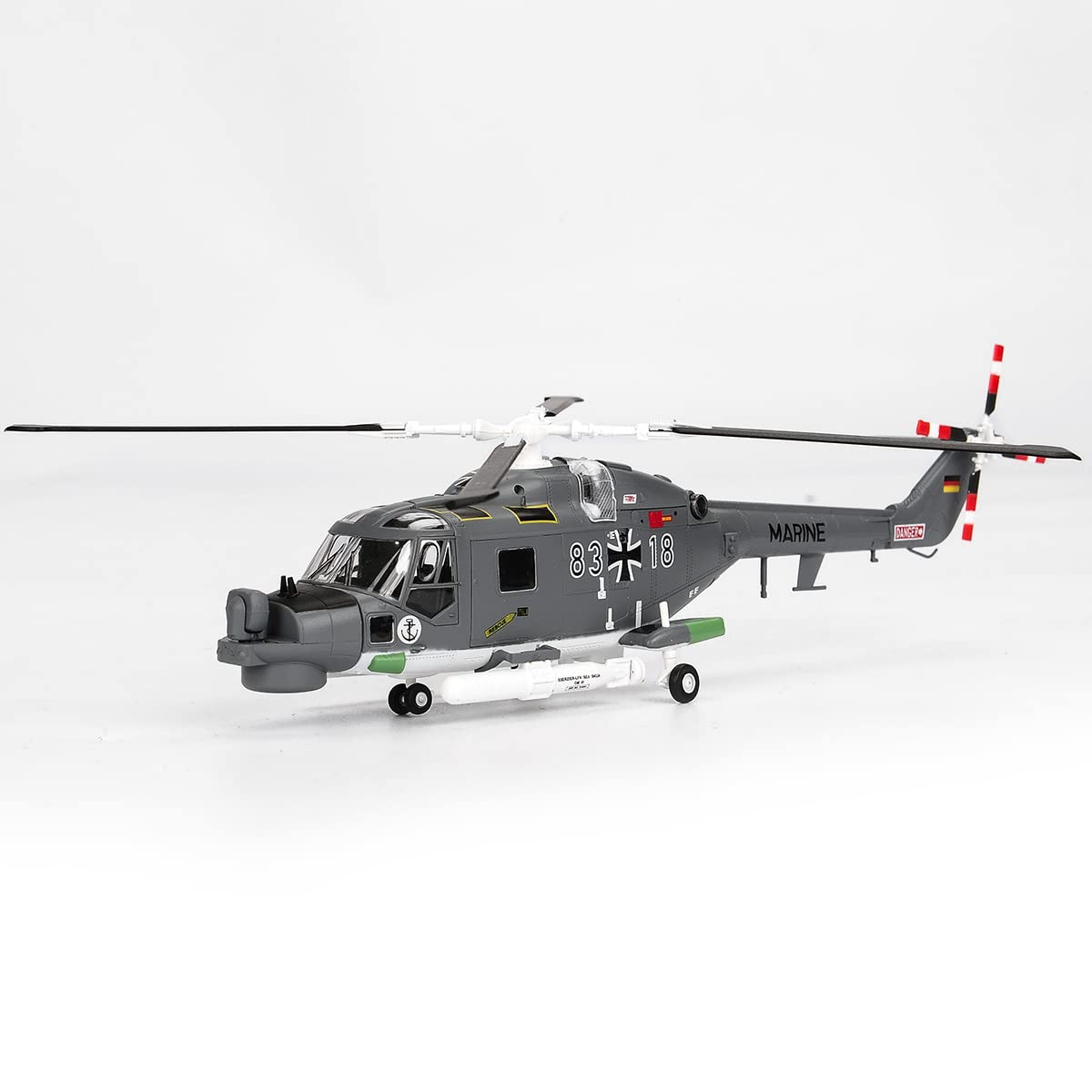 RoofWorld 1/72 Scale Military Fighter Helicopter，German Navy Lynx MK88 Lynx Helicopter Aircraft Model Toy for Collection Gift