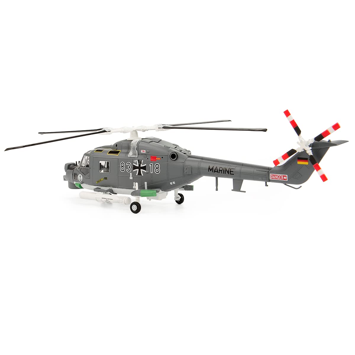 RoofWorld 1/72 Scale Military Fighter Helicopter，German Navy Lynx MK88 Lynx Helicopter Aircraft Model Toy for Collection Gift