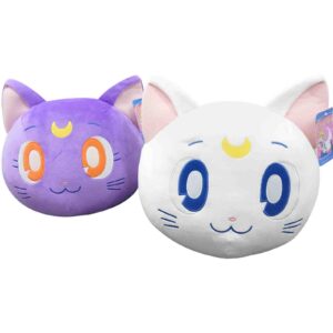 Sailor Moon Luna Mochi Ball Plush Stuffed Animal - 14" Cute, Collectable and Cuddly Toy Character - Ultra-Soft Polyester Fabric