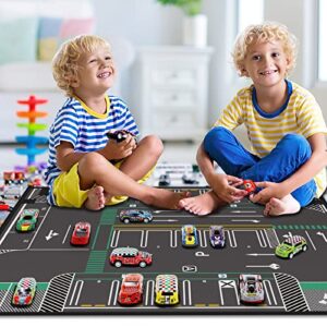 Aomola Pull Back Car Toys for Toddlers Kids 3, 40 Pack Colorful Mini Diecast Race Cars with Play Mat (Storage Bag), Birthday Gift for Boys and Girl 3 4 5 6 7 8 Years Old