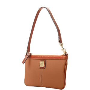 Dooney & Bourke Handbag, Pebble Grain Large Slim Wristlet - Caramel