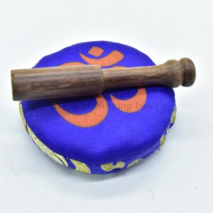 3.75" Tibetan Meditation Yoga Singing Bowl Black Set with free Wooden Mallet and Silk Cushion from Nepal, Singing bowls.