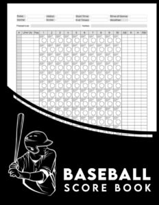 baseball scorebook large print: 120 pages baseball game stats sheets, baseball score keeper book perfect for baseball training... trainer, players