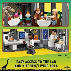 LEGO Jurassic Park Visitor Center: T. rex & Raptor Attack 76961 Buildable Dinosaur Toy; Gift for Teens and Kids Aged 12 and Up, Including a Dino Skeleton Figure, 6 Minifigures and More