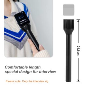 CaTeFo StarRig Interview Microphone Handle Interview GO Handheld Adaptor for RODE Wireless Go, Star500 Star200 and Other Wireless Transmitter with Cold Shoe