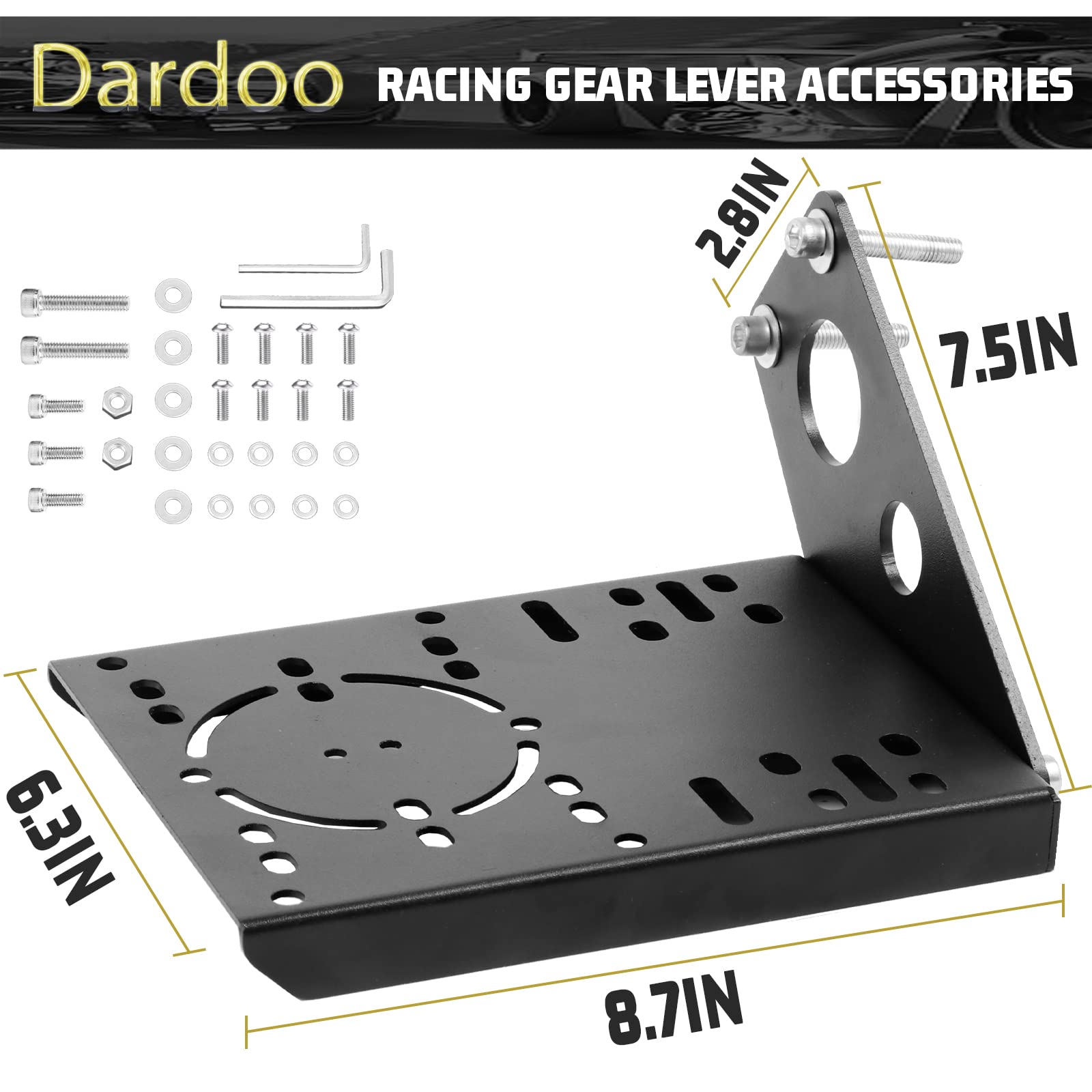 Dardoo Racing Shifter Mounting Upgrade for Racing Wheel Frames with Mounting Bolts, Only for Partial Wheel Frame Mounting Shifter, Handbrake and Joystick