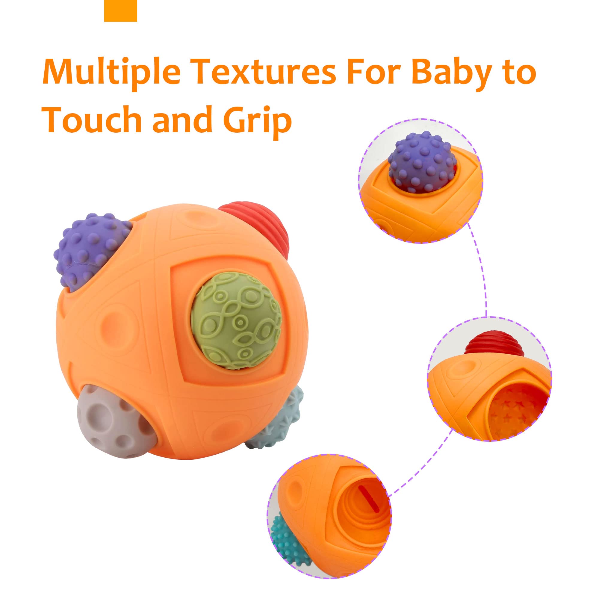 12pcs Package Sensory Ball for Babies 6 to 12 Months, Baby Balls for Toddlers 1-3 Massage Stress Relief, Montessori Educational Toys 6 for Infant Kids