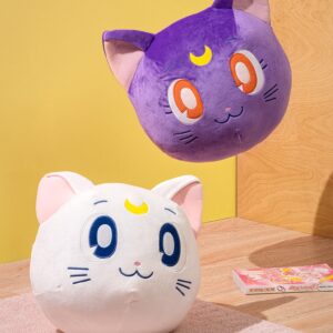 Sailor Moon Luna Mochi Ball Plush Stuffed Animal - 14" Cute, Collectable and Cuddly Toy Character - Ultra-Soft Polyester Fabric