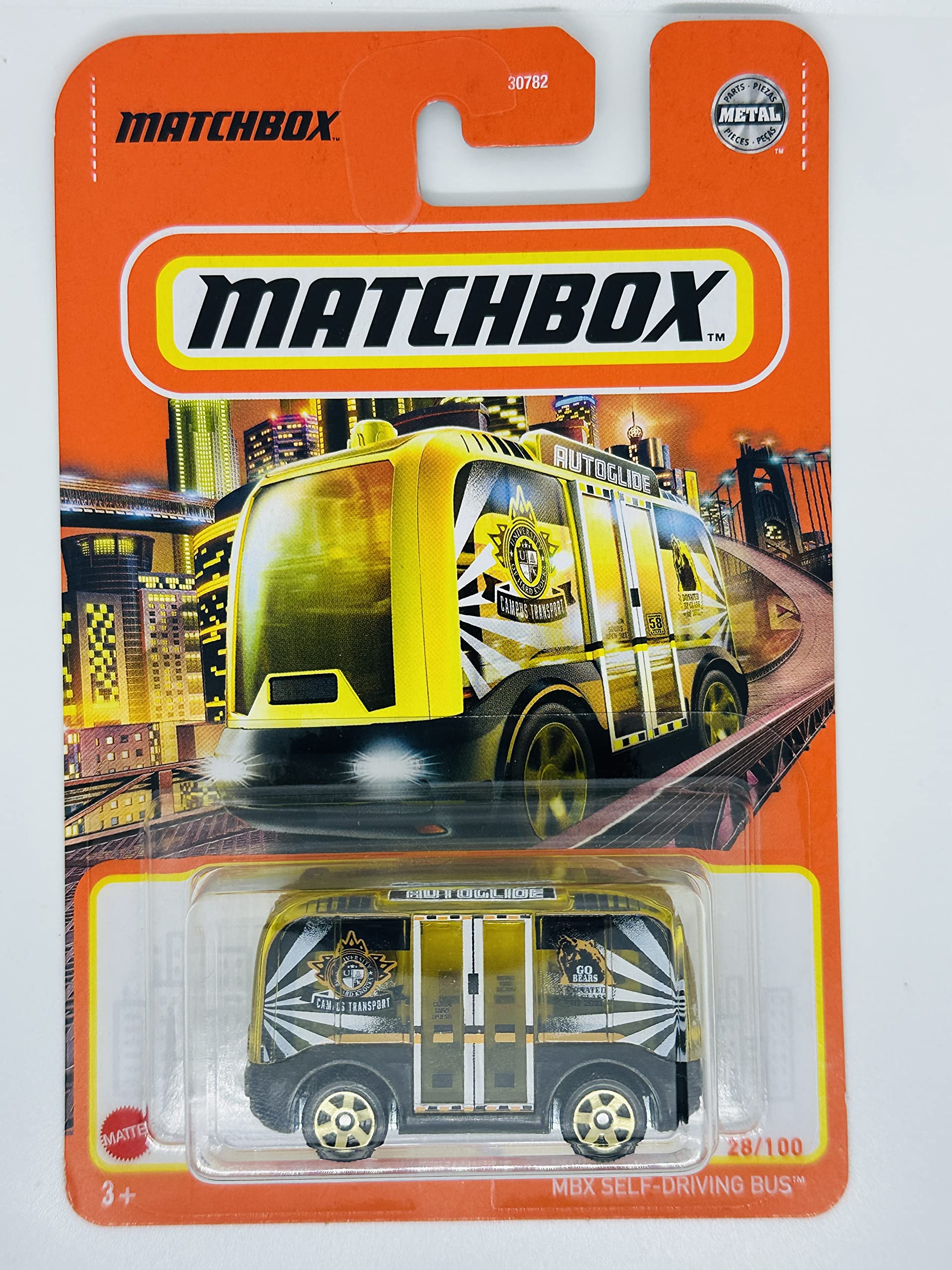 Matchbox - MBX SELF-Driving Bus - Yellow - 28/100 - Mint/NrMint Ships Bubble Wrapped in a Box