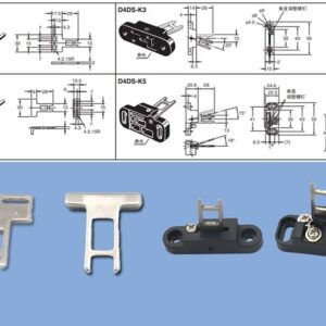 2pcs Safety door key D4DS-K1 D4DS-K2 D4DS-K3 D4DS-K5 latch (D4DS-K5)