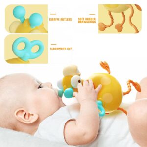 CCYYZZ Montessori Toy for 12-36 Months Toddlers, Baby Sensory Toy for 1 Year Old Babies, Giraffe Pop Tubes, Food Grade Silicone Pull Strings Activity Toys, Gifts for Boys and Girls