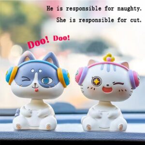 Cat Bobbleheads for Car Dashboard,Dashboard Decorations,Cute Cartoon Bobblehead Toy,Office Accessories, Cab Accessories,Interior Decoration, Best Gift (Naughty)