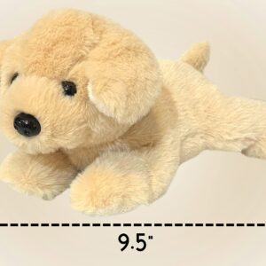 Jolitee Golden Retriever Stuffed Animals Dog Soft Huggable Golde Plushie 9.5x7 Best Stun Plush Tan Animal, Puppy Animal for Kids, Small Stuffedffed Labrador, Yellow (GOLD9)