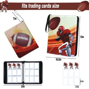 Football Cards Binder 900 Pockets, Trading Cards Holder Card Collectors Album,Trading Card Binder 9 Pocket with 50 Removable Sleeves for Football Card and Sports Card