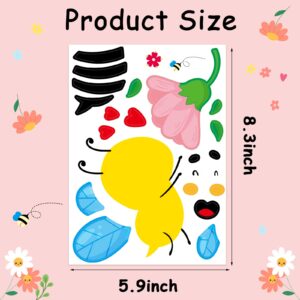 Make Your Own Honey Bee Stickers 36 Pack Spring Summer Make A Face DIY Stickers for Kids Bee Mine Bumble Bees Party Favors Gifts Creativity Crafts Fairy for Baby Shower Birthday School Rewards