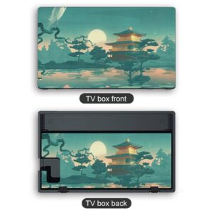 Japanese Anime Palace Moon Lotus Pond Stickers Protective Film Sticker Personalized Full Wrap Sticker Compatible with Nintendo Switch