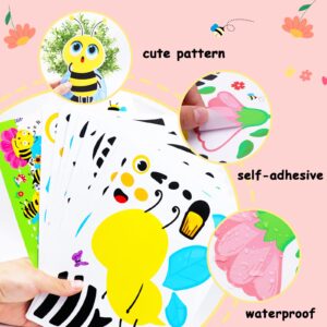 Make Your Own Honey Bee Stickers 36 Pack Spring Summer Make A Face DIY Stickers for Kids Bee Mine Bumble Bees Party Favors Gifts Creativity Crafts Fairy for Baby Shower Birthday School Rewards