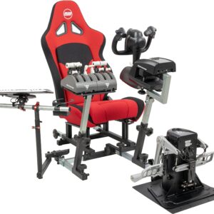 SimFab Add-on Mounting Bracket Kit Configuration #8 Compatible With Thrustmaster TCA Yoke And Throttle Boeing Edition (Yoke, Throttle And Rudder Pedals Bracket Kit)