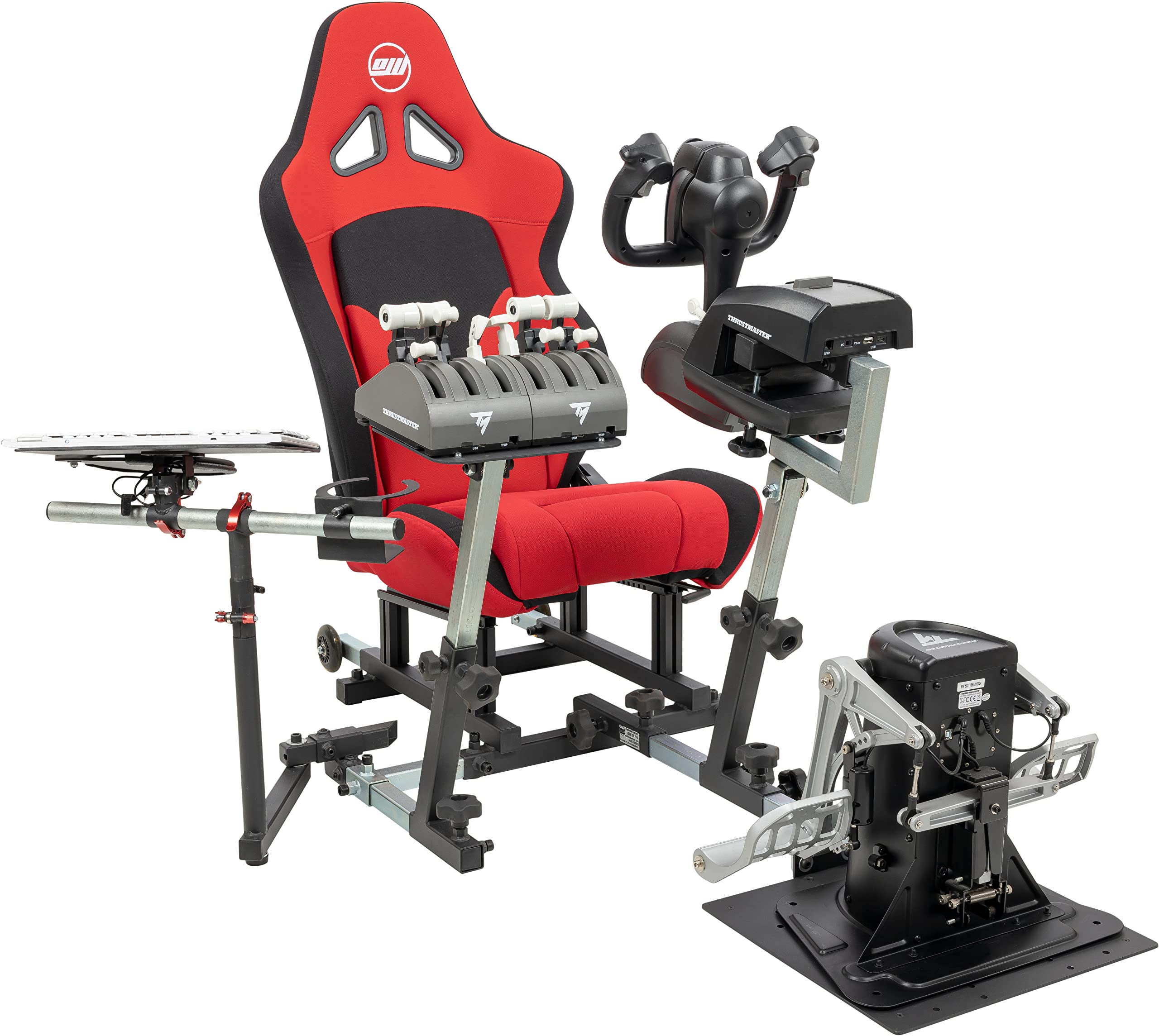 SimFab Add-on Mounting Bracket Kit Configuration #8 Compatible With Thrustmaster TCA Yoke And Throttle Boeing Edition (Yoke, Throttle And Rudder Pedals Bracket Kit)